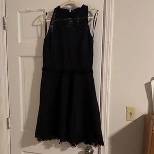 Ted Baker Black Dress with Floral Lace (Ted Baker size 4/US size 10).